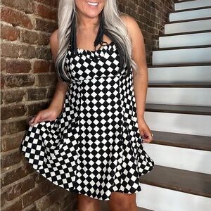 Kori Checkerboard Chick Mini Dress Women’s L Y2K NWT
